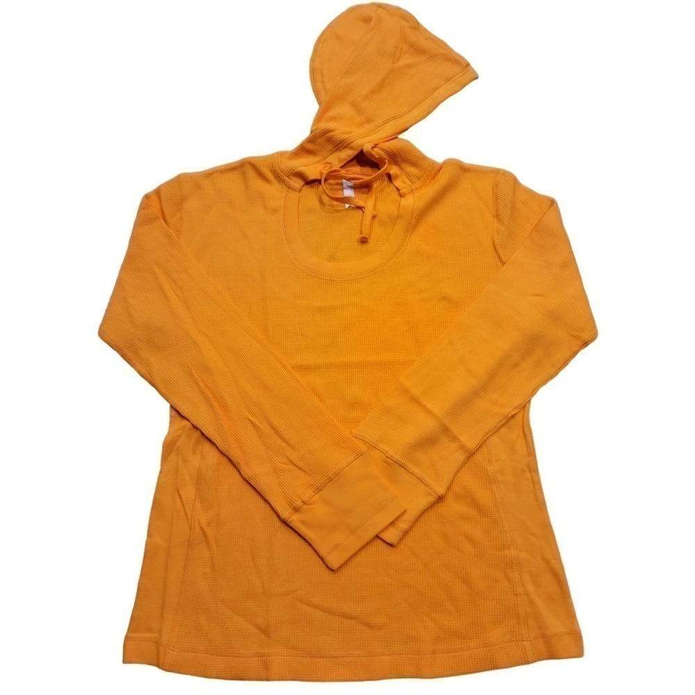 Crable Orange Cotton Hoodie Large Long Sleeve